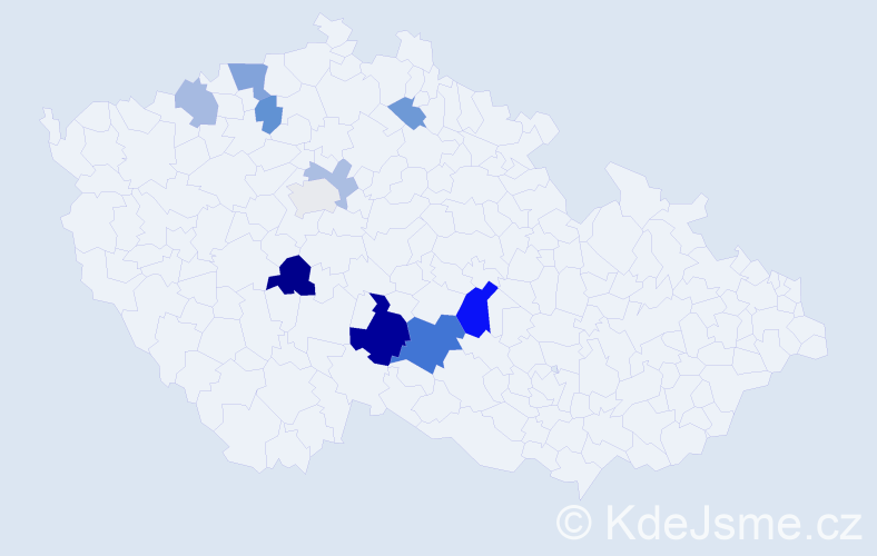 Příjmení: 'Weidemann', počet výskytů 20 v celé ČR