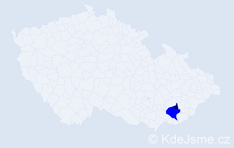 Příjmení: 'Deštěnská', počet výskytů 3 v celé ČR