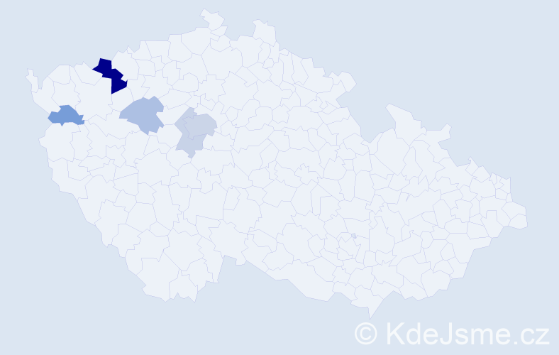 Příjmení: 'Domanjová', počet výskytů 16 v celé ČR