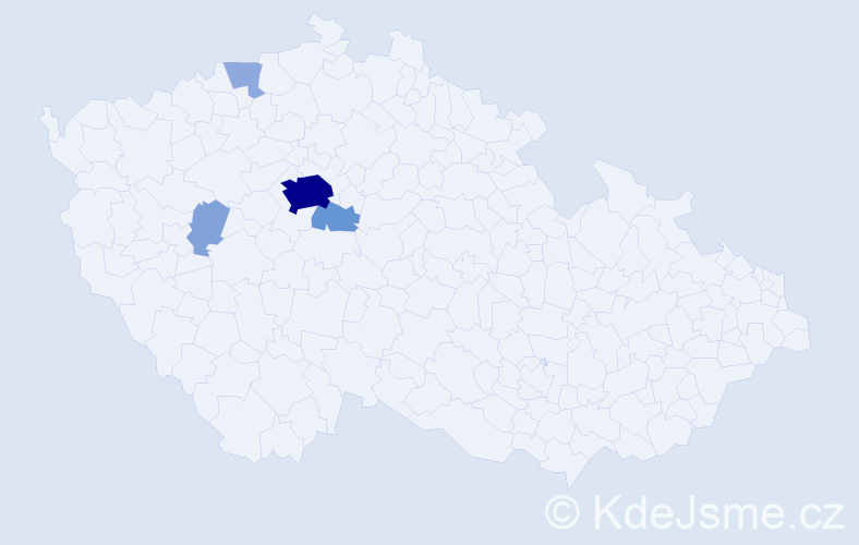 Příjmení: 'Kirsová', počet výskytů 14 v celé ČR