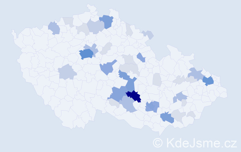 Příjmení: 'Pol', počet výskytů 119 v celé ČR