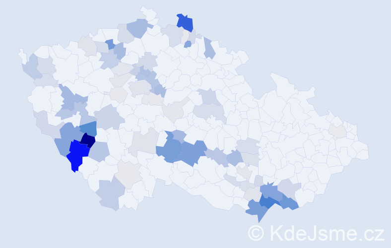 Příjmení: 'Bělochová', počet výskytů 291 v celé ČR