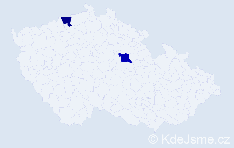 Příjmení: 'Gusenkov', počet výskytů 2 v celé ČR