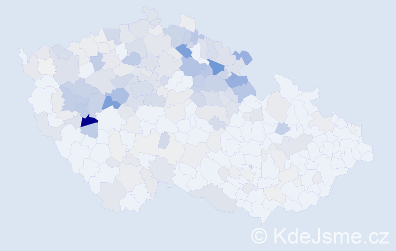 Příjmení: 'Mencl', počet výskytů 875 v celé ČR