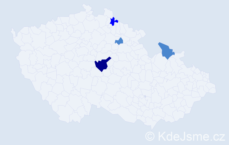 Příjmení: 'Badovský', počet výskytů 7 v celé ČR