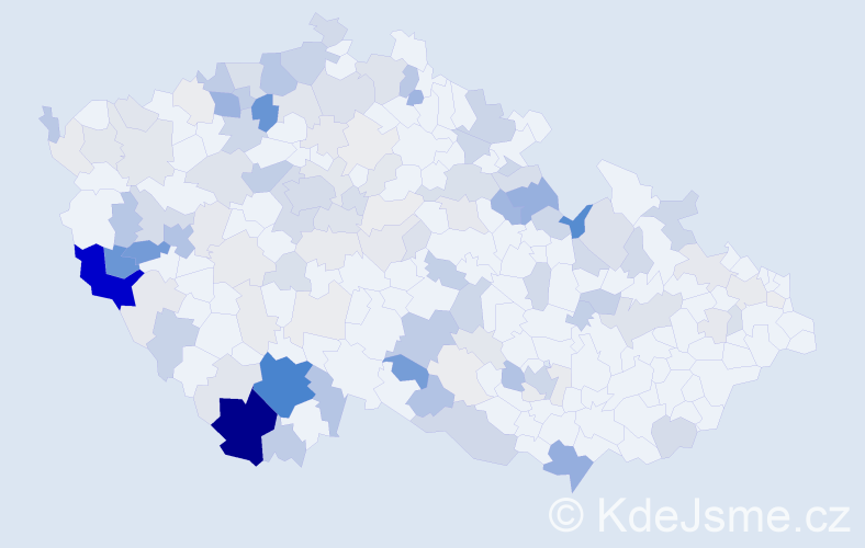 Příjmení: 'Anderle', počet výskytů 441 v celé ČR