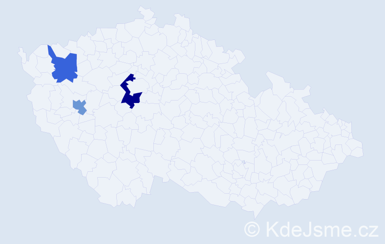 Příjmení: 'Bíklová', počet výskytů 4 v celé ČR