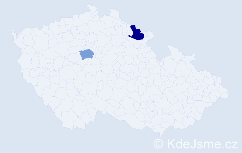 Příjmení: 'Korošová', počet výskytů 4 v celé ČR