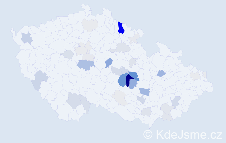 Příjmení: 'Srnská', počet výskytů 135 v celé ČR