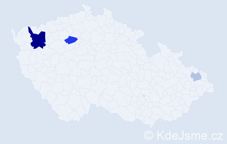 Příjmení: 'Karčák', počet výskytů 5 v celé ČR