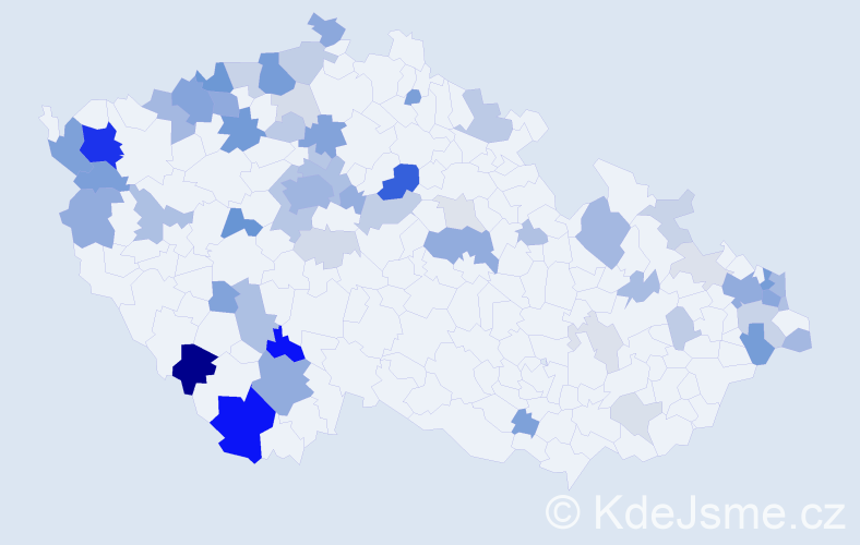 Příjmení: 'Stanko', počet výskytů 187 v celé ČR