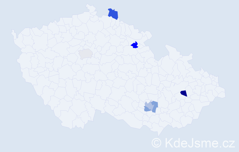 Příjmení: 'Milčevič', počet výskytů 7 v celé ČR
