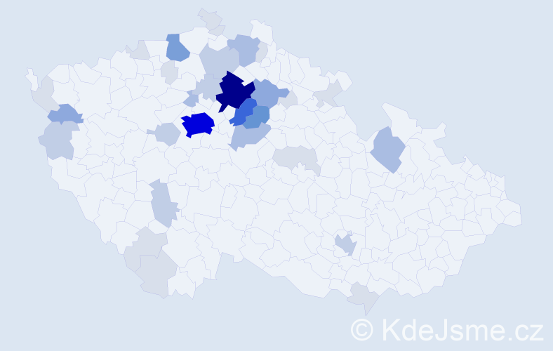 Příjmení: 'Šuk', počet výskytů 109 v celé ČR