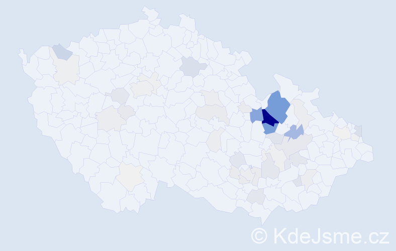 Příjmení: 'Krňávek', počet výskytů 226 v celé ČR