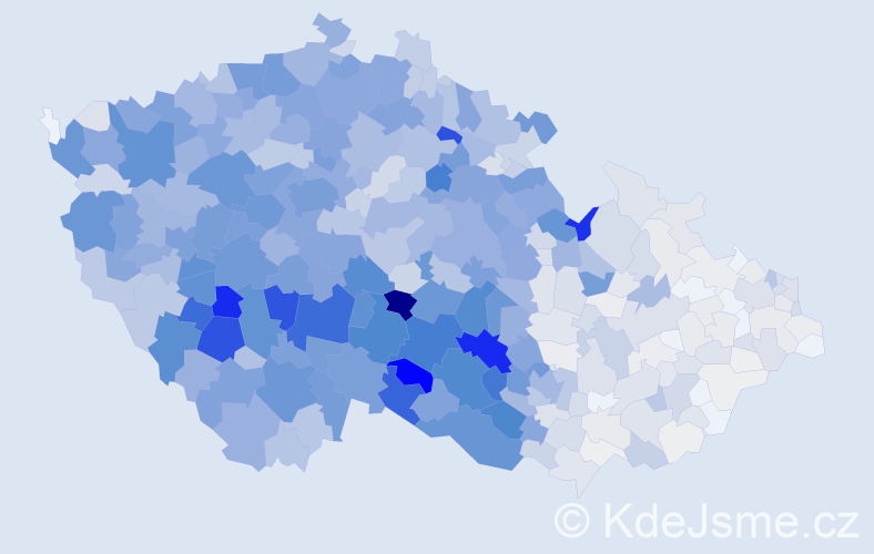 Příjmení: 'Krejčová', počet výskytů 5484 v celé ČR