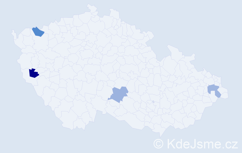 Příjmení: 'Bolfa', počet výskytů 4 v celé ČR