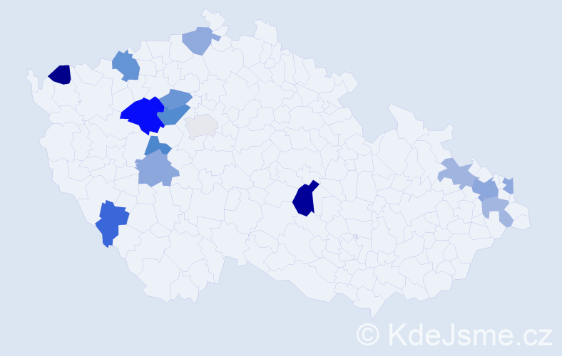 Příjmení: 'Belušová', počet výskytů 24 v celé ČR