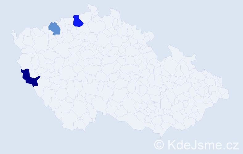 Příjmení: 'Ment', počet výskytů 14 v celé ČR