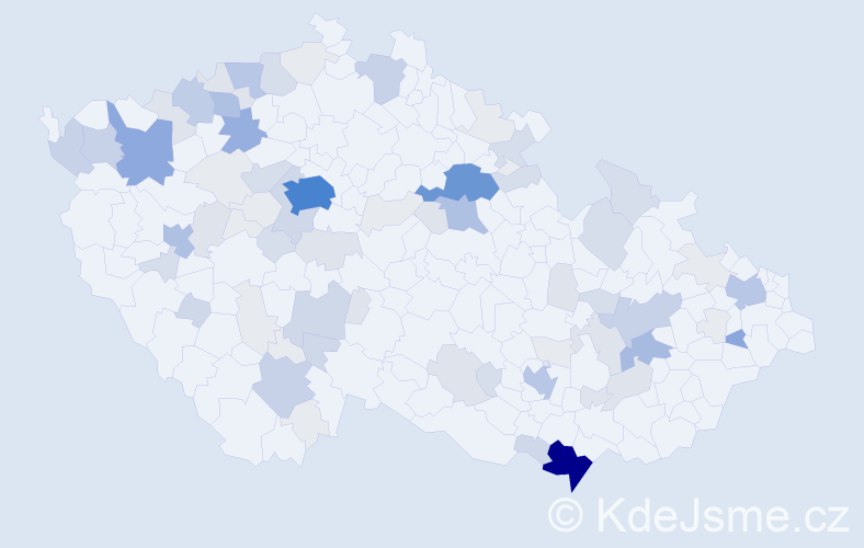 Příjmení: 'Trubačová', počet výskytů 322 v celé ČR