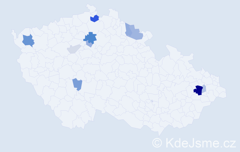 Příjmení: 'Kozúbek', počet výskytů 28 v celé ČR