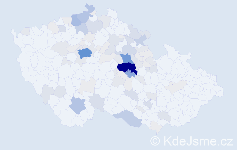 Příjmení: 'Tlapáková', počet výskytů 327 v celé ČR