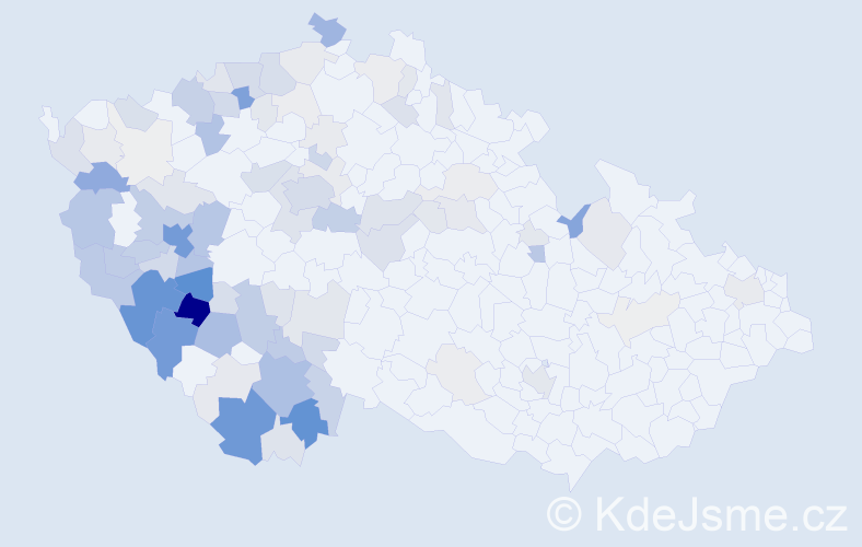 Příjmení: 'Brůha', počet výskytů 431 v celé ČR