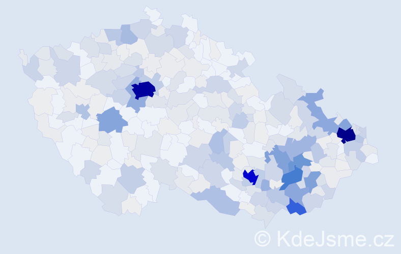 Příjmení: 'Hudečková', počet výskytů 1714 v celé ČR