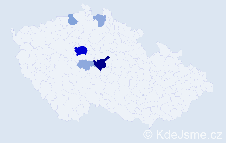 Příjmení: 'Vekrbauerová', počet výskytů 19 v celé ČR