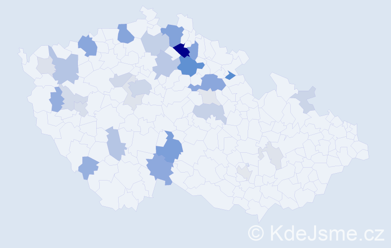 Příjmení: 'Charousek', počet výskytů 95 v celé ČR