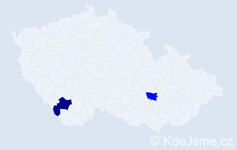 Příjmení: 'Műgl', počet výskytů 3 v celé ČR
