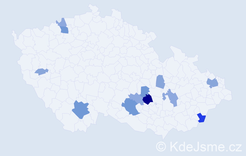 Příjmení: 'Baksová', počet výskytů 36 v celé ČR