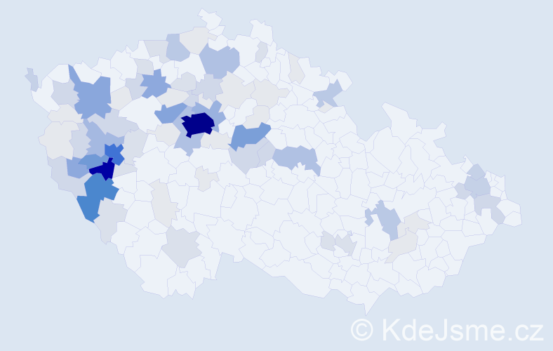 Příjmení: 'Hodan', počet výskytů 335 v celé ČR