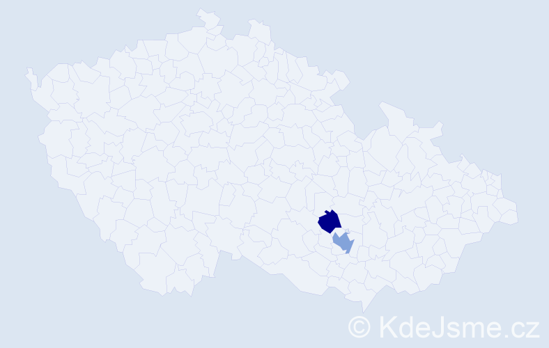 Příjmení: 'Uldrijanová', počet výskytů 3 v celé ČR