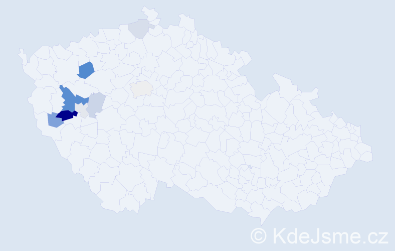 Příjmení: 'Multrusová', počet výskytů 19 v celé ČR