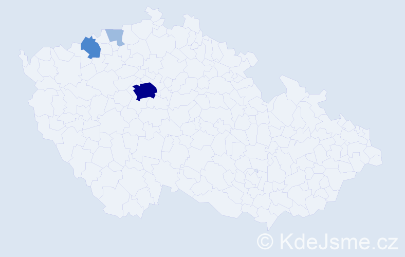 Příjmení: 'Vizvary', počet výskytů 7 v celé ČR