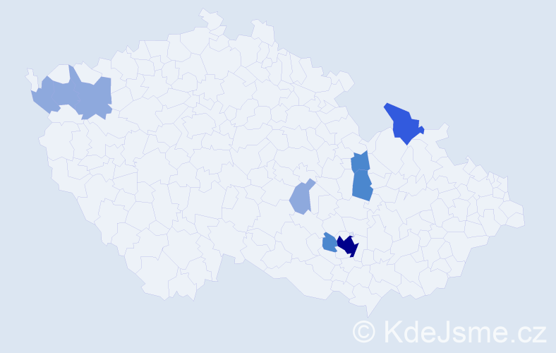 Příjmení: 'Knoblich', počet výskytů 18 v celé ČR