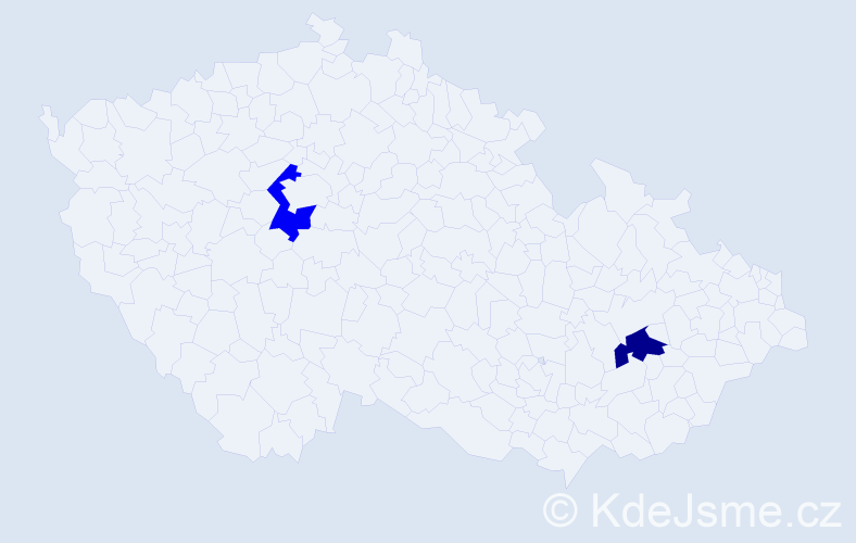 Příjmení: 'Altinok', počet výskytů 2 v celé ČR