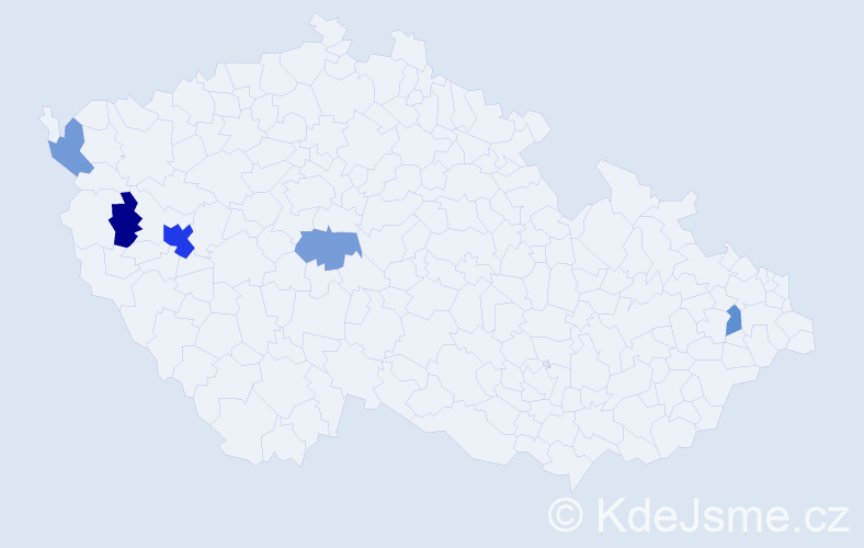 Příjmení: 'Hufeisl', počet výskytů 9 v celé ČR
