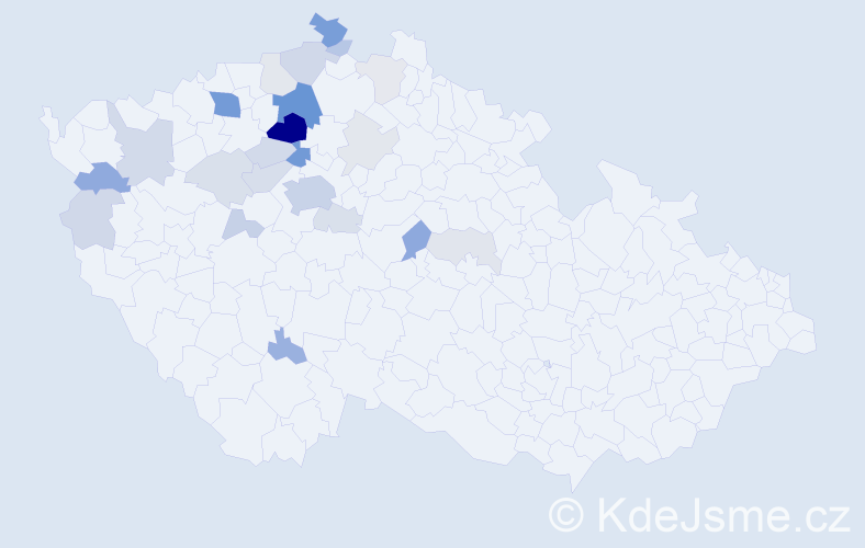Příjmení: 'Ponertová', počet výskytů 82 v celé ČR