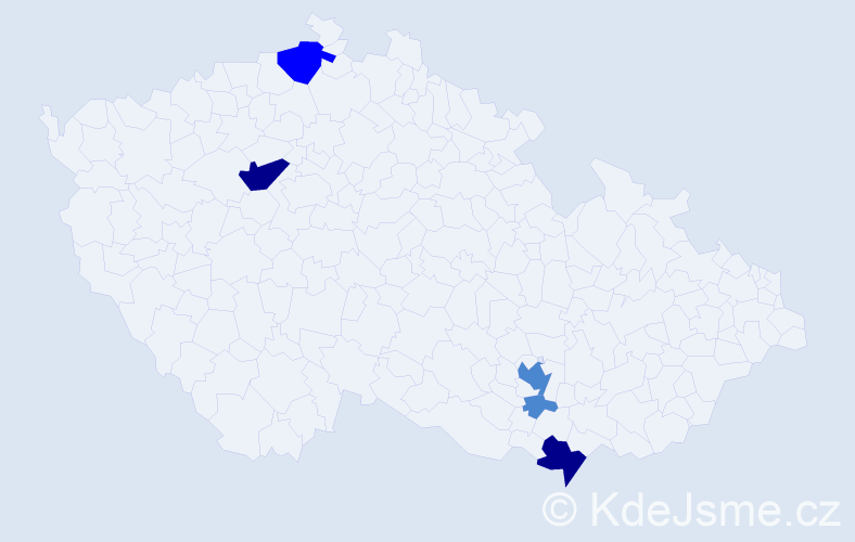 Příjmení: 'Ibrahimi', počet výskytů 10 v celé ČR