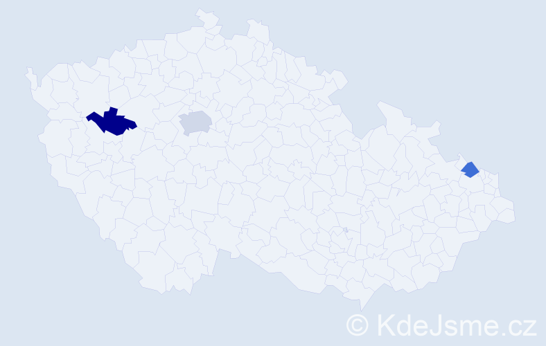 Příjmení: 'Genc', počet výskytů 4 v celé ČR