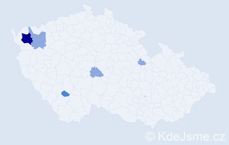 Příjmení: 'Chudáčiková', počet výskytů 10 v celé ČR