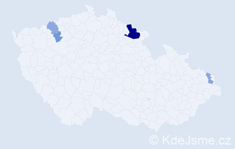 Příjmení: 'Poliačková', počet výskytů 18 v celé ČR