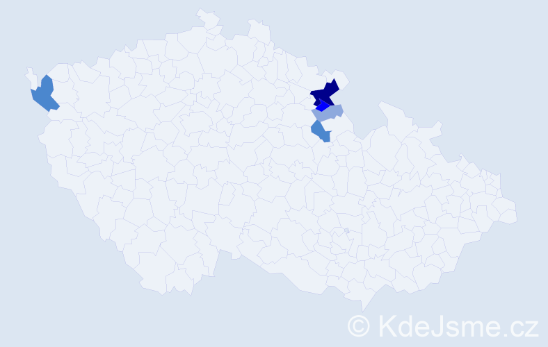 Příjmení: 'Gois', počet výskytů 17 v celé ČR