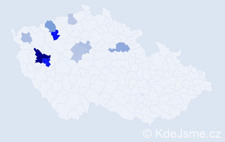 Příjmení: 'Krepindlová', počet výskytů 32 v celé ČR