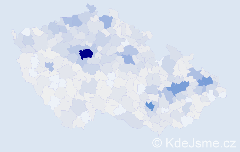 Příjmení: 'Richterová', počet výskytů 3689 v celé ČR