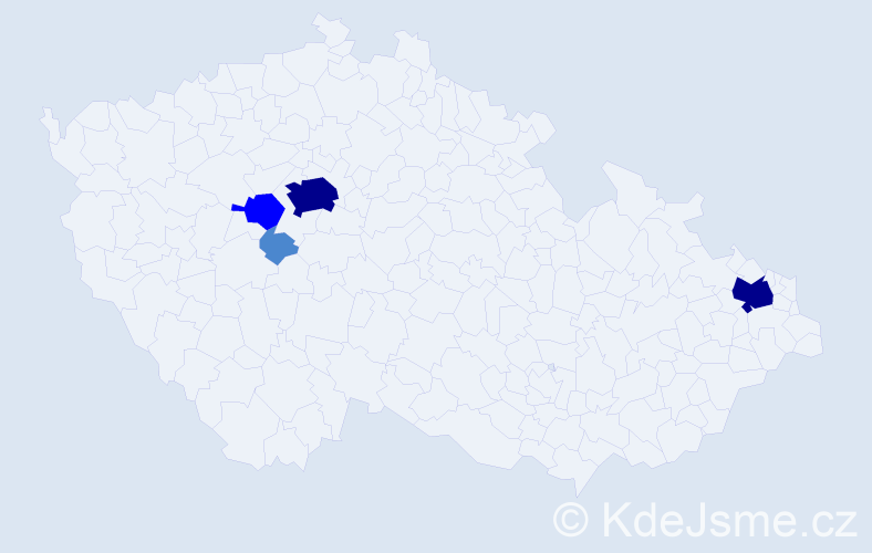 Příjmení: 'Beščec', počet výskytů 9 v celé ČR