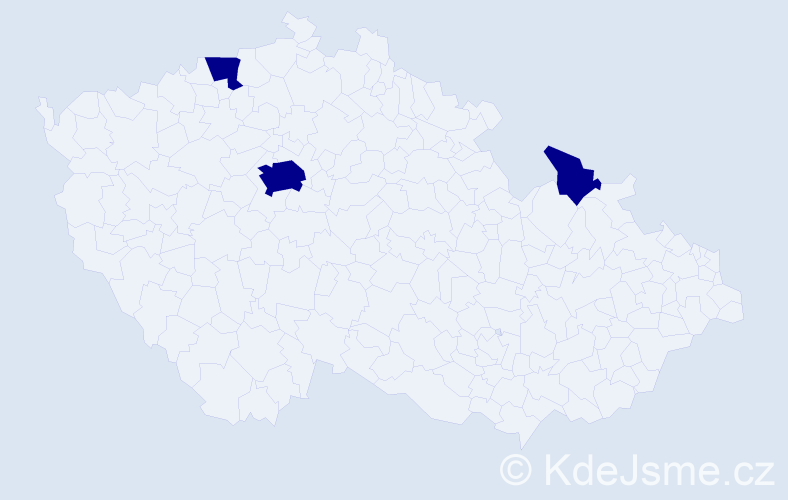 Příjmení: 'Kridlová', počet výskytů 3 v celé ČR