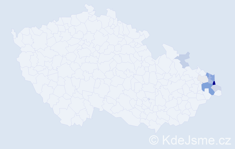 Příjmení: 'Wrublová', počet výskytů 27 v celé ČR