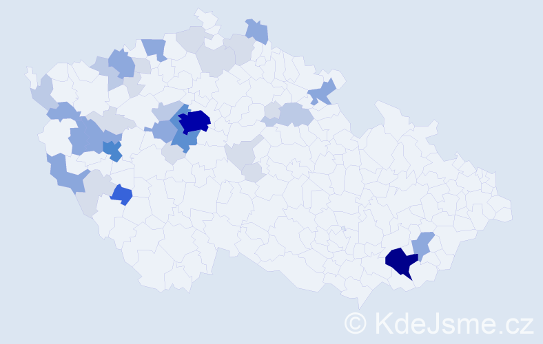 Příjmení: 'Balíčková', počet výskytů 118 v celé ČR